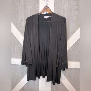 198. Calvin Klein Black Open Jacket with Silver Hardware 3X